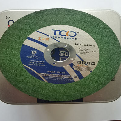 calidad  72m/S Abrasive Cut Off Wheel Inox Stainless Steel Side Grinder Disc 107x1.2x16mm fábrica